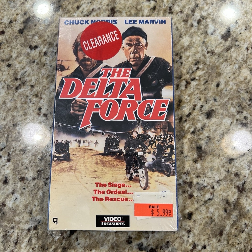 The Delta Force VHS 1986 Chuck‎ Norris New Sealed